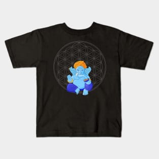 Ganesha sacred geometry flower of life Kids T-Shirt